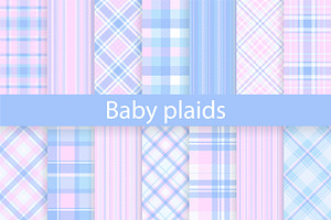 21 Baby Pattern Plaids EPS JPG