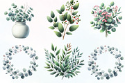 Watercolor Eucalyptus Clipart, an Illustration by CraftArtStudio (Thumbnail 2 of 6)