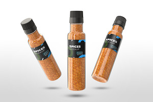 Realistic Spices Bottle Mockups