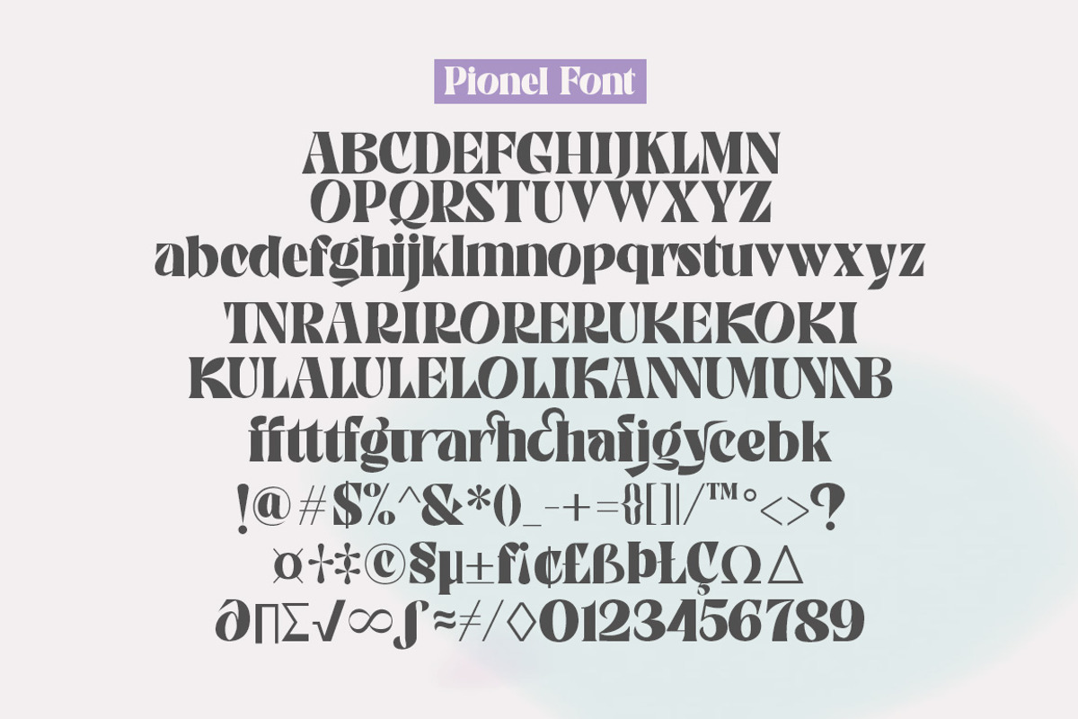 Pionel, a Serif Font by Fontastic (Photo 9 of 10)