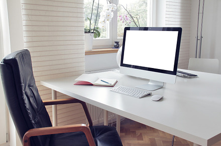 Home office stock photo containing study and business
