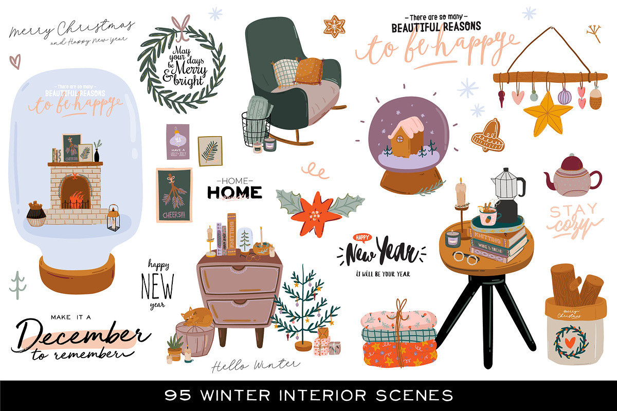 Cute Christmas & New Year BUNDLE, a Seasonal Illustration by Ruslana Lubenets (Photo 24 of 104)