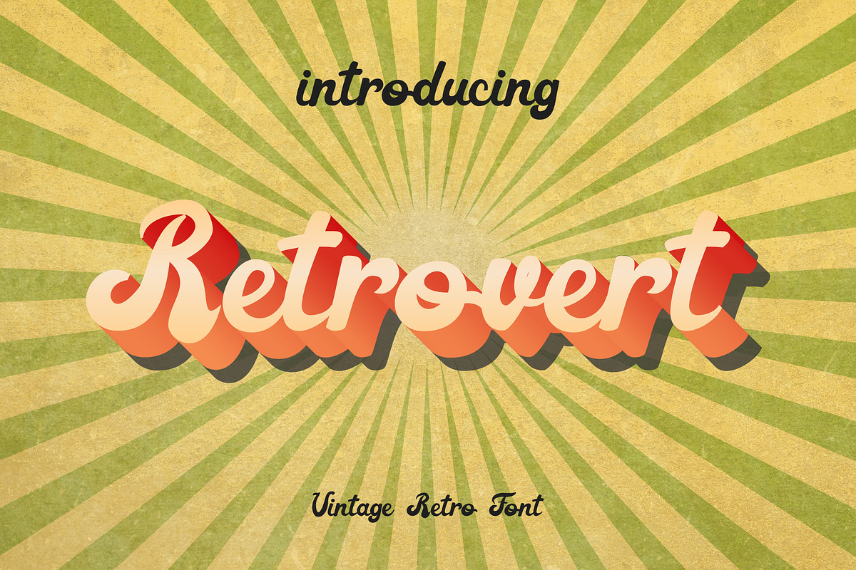 Retrovert Vintage Font Groovy Script