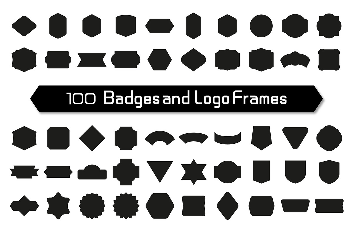 badge, label and logo frame set, an Illustration by Designfour