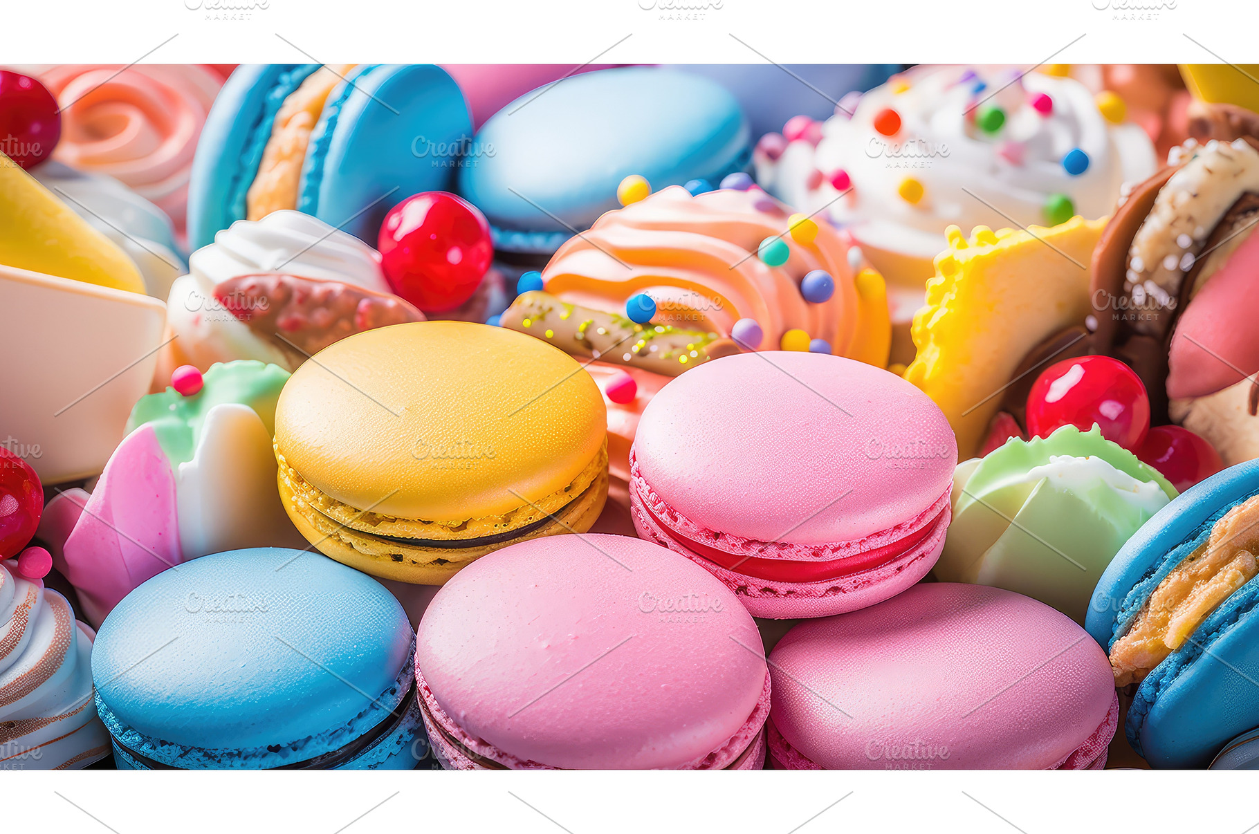 gelato colorful dessert food ai, a Background Photo by pikepicture
