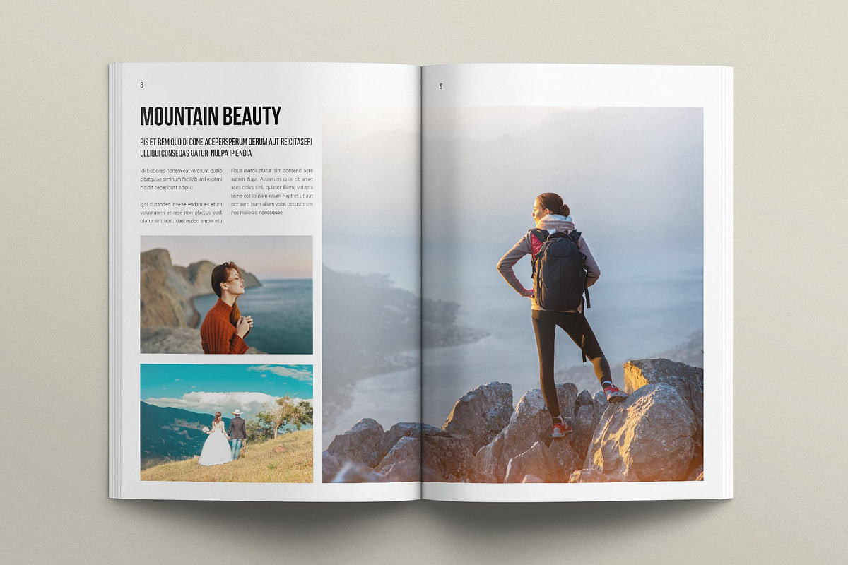 Photography Book Layout Template, a Magazine Template by E-Type