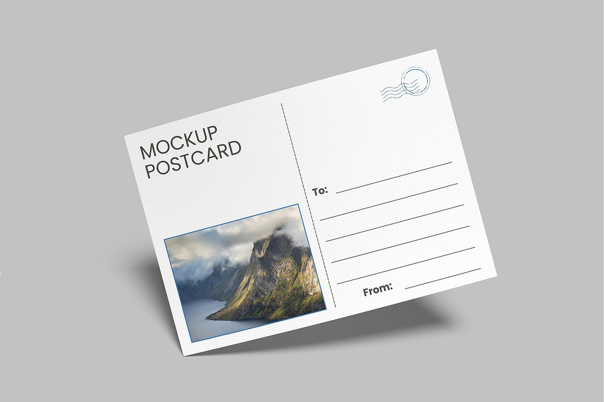 Minimalist A6 Postcard Mockup, a Card Template by lamorastudio (Photo 8 of 11)