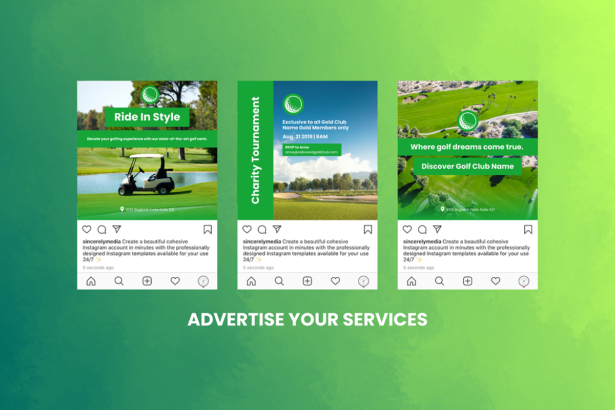15 Golf Social Media, a Social Media Template by Sincerely Media (Photo 4 of 7)