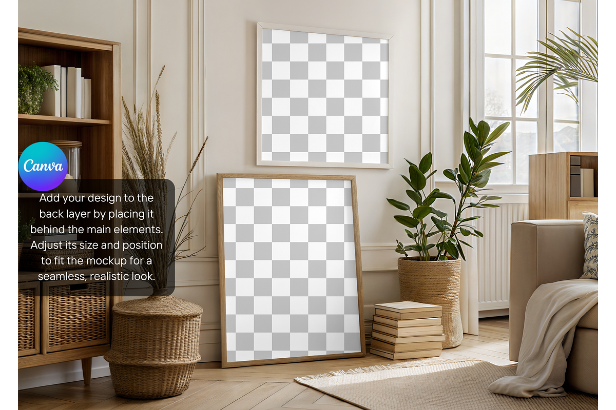 Elegant Boho Frame Mockup in Sunlit, a Product Mockup by MockupWizard (Photo 3 of 5)
