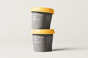 Ice Cream Cup Mockup, a Packaging Mockup by MockupFree.Net (Thumbnail 4 of 8)