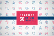 Seafood Icons Set | Concept, an Outline Icon by Alex Blogoodf (Thumbnail 6 of 12)