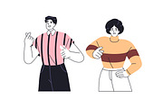 Happy people point at you set, a Person Illustration by PaperTrident (Thumbnail 3 of 12)