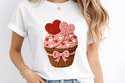 Faux Yarn Valentine Cupcake PNG File, a Seasonal Illustration by SugarCloudStudioArt (Thumbnail 3 of 4)