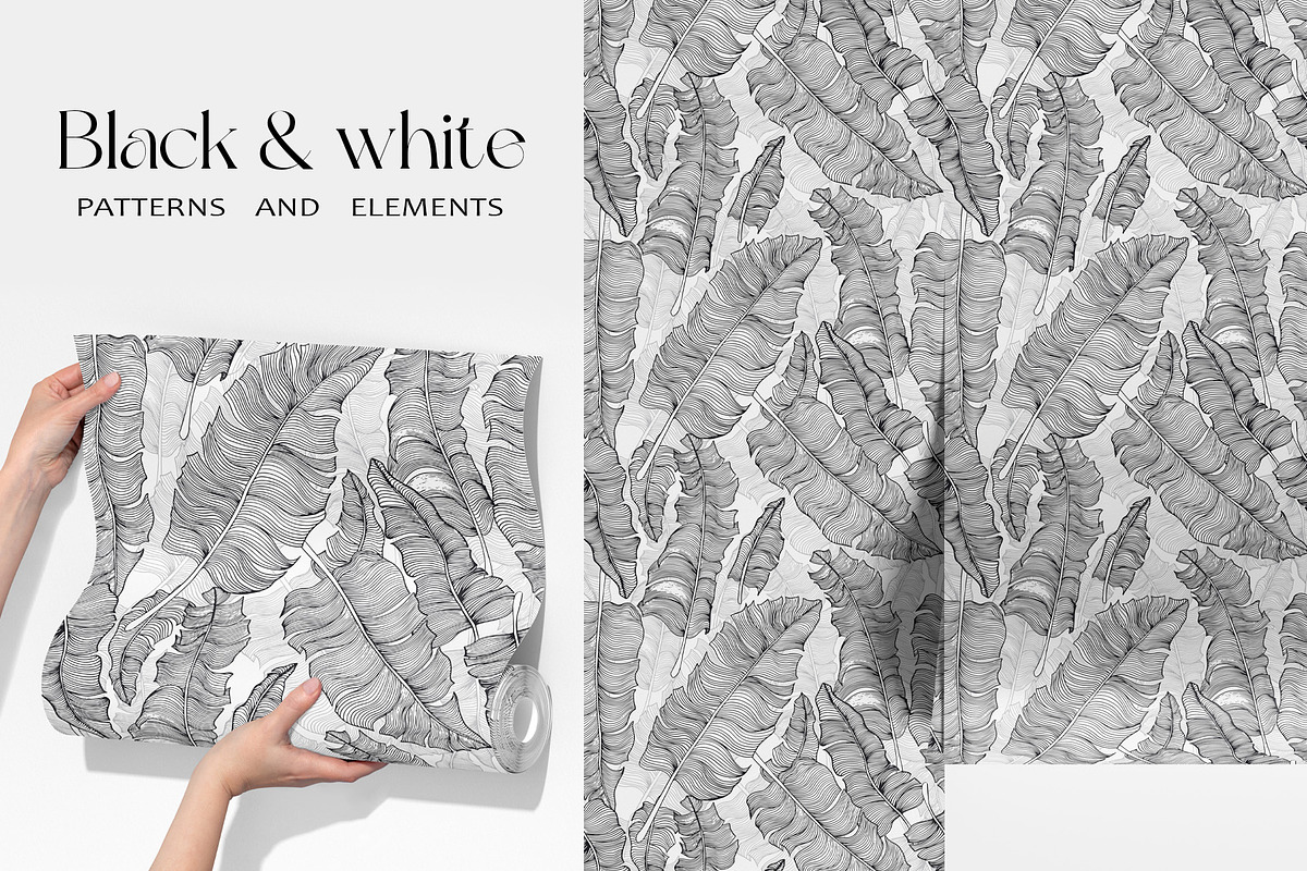 Tropical abstract leaves, a Decorative Illustration by Jeanna Draw (Photo 7 of 15)