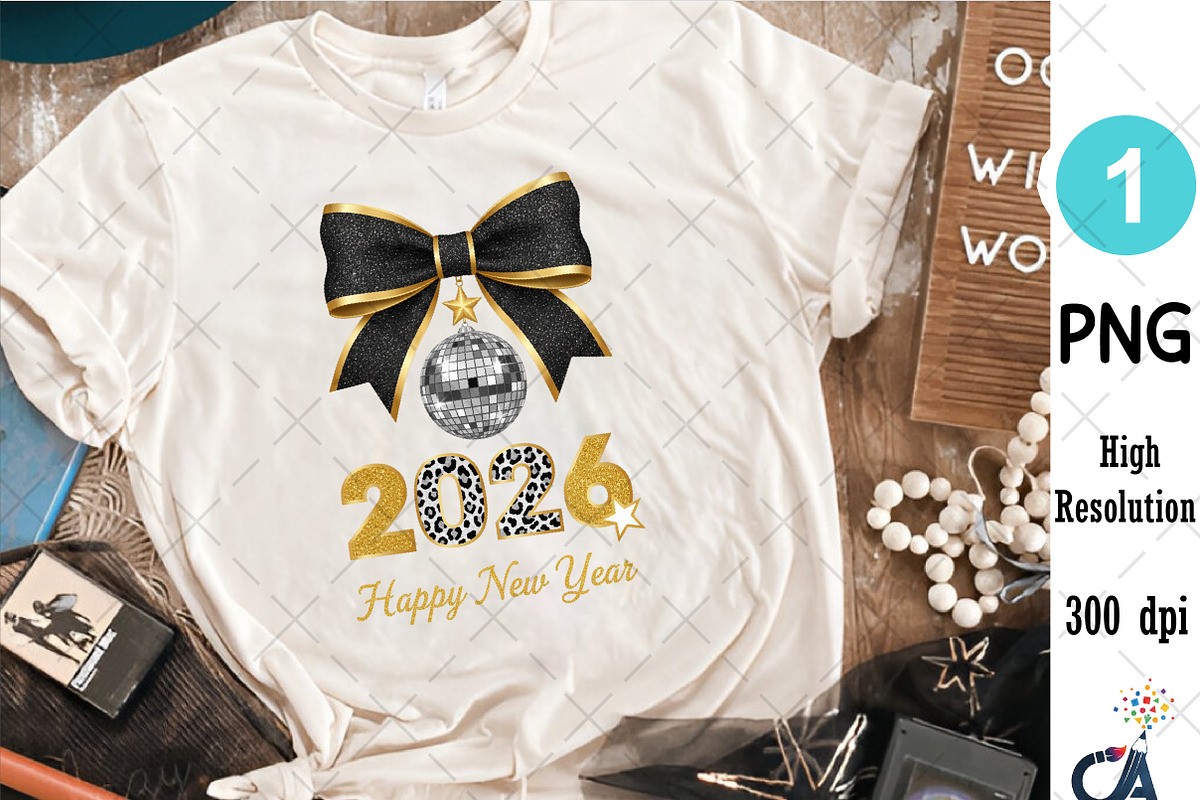 New Year 2026 Bow PNG, an Illustration by Creative Art (Photo 2 of 6)