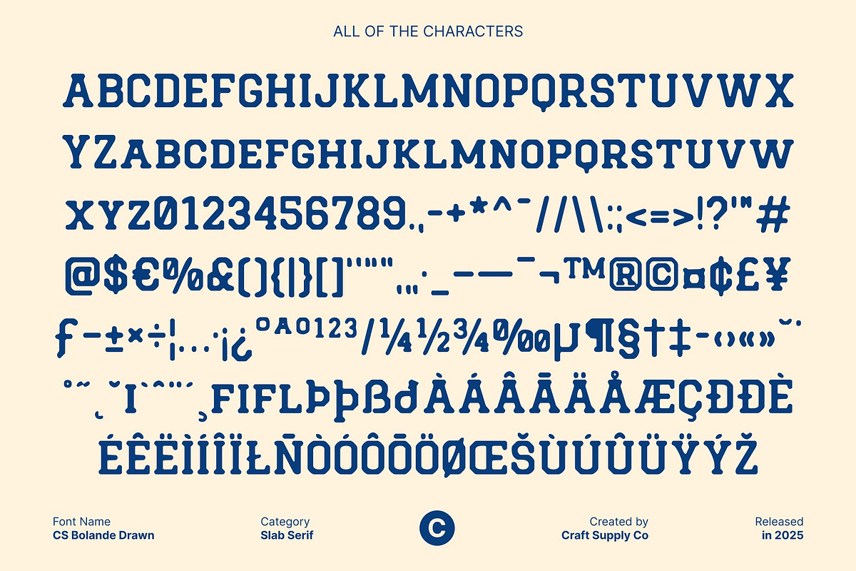 CS Bolande Drawn, a Slab Serif Font by Craft Supply Co. (Photo 8 of 8)