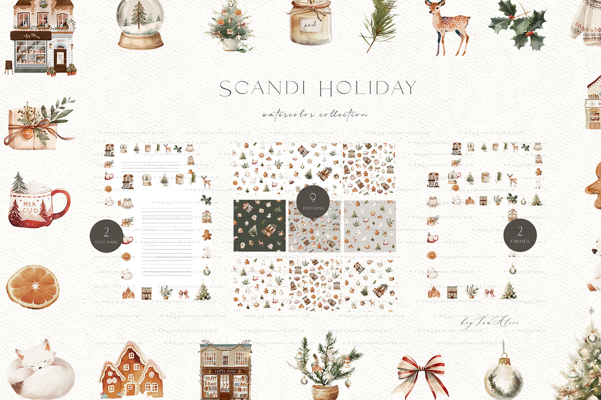 Scandinavian Christmas Holiday, a Seasonal Illustration by heyiamalice (Photo 7 of 15)