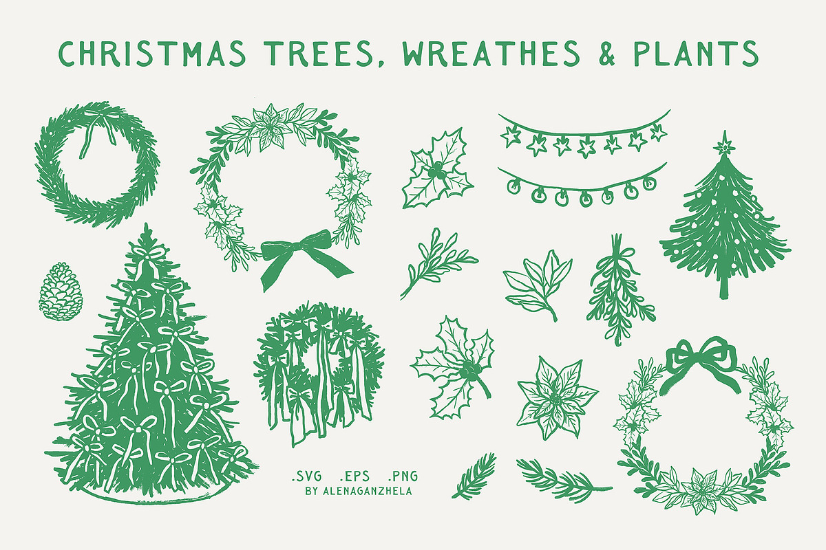 CHRISTMAS ESSENTIALS - whimsical set, an Object Graphic by alenaganzhela (Photo 7 of 10)