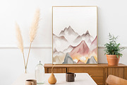 Mountains Watercolor Illustrations, an Illustration by AlineArtStore (Thumbnail 6 of 14)