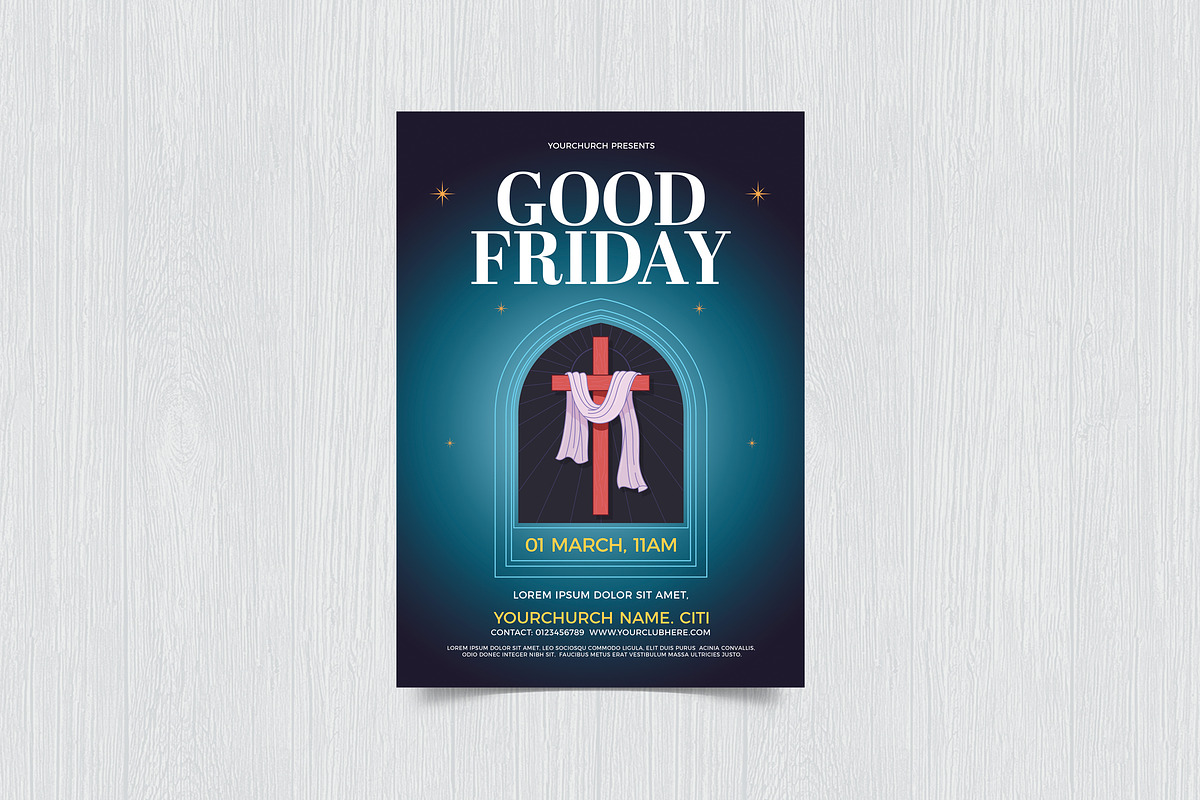 Good Friday, a Print Template by DesignWorkz