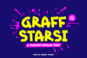 Graff Starsi - Graffiti Font, a Handwritten Font by Iqsiart Studio (Thumbnail 1 of 7)