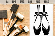 Stencil Ballet Pointe Shoes, a Decorative Illustration by MARYCRAFTIRIA (Thumbnail 2 of 3)