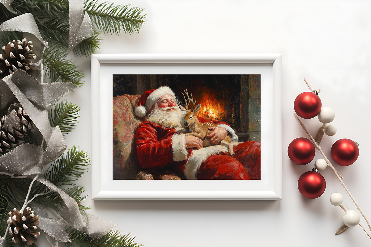 Vintage Christmas Wall Art Set, an Illustration by PrintablesByFranklyn (Photo 4 of 9)