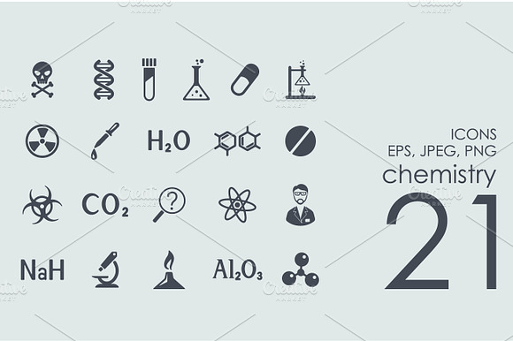 21 Chemistry Icons