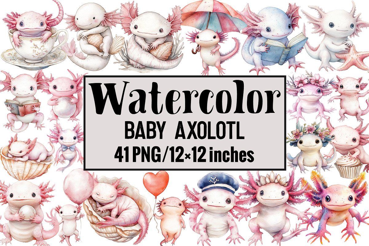 Baby Axolotl, an Illustration by Design Market (Photo 1 of 3)