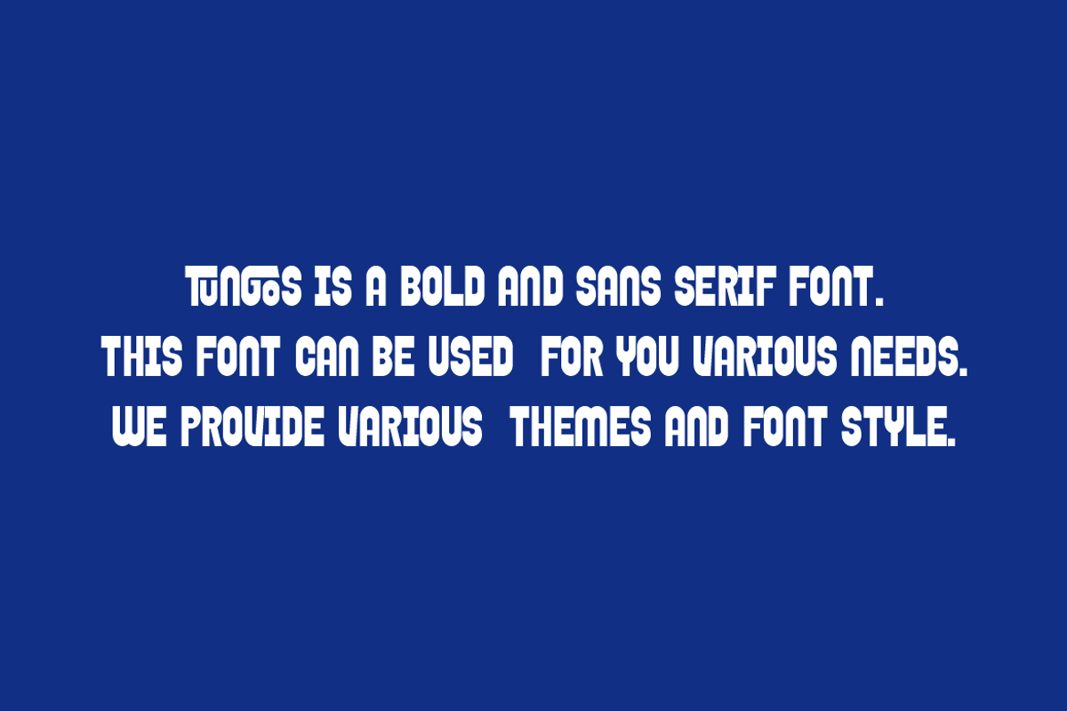 Tungos - Condensed Bold Font, a Sans Serif Font by Iqsiart Studio (Photo 7 of 8)