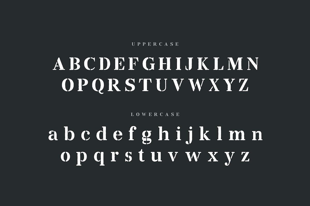 Fjord Stencil - Display Font, a Font by Medialoot (Photo 3 of 4)