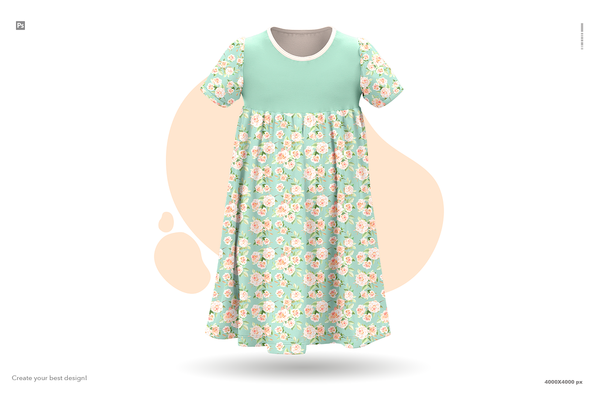 Kids dress mockup, a Bottom Mockup by Irena Matiash shop (Photo 2 of 4)