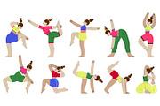 Yoga Poses Girls Fitness Woman, an Object Graphic by the_myro (Thumbnail 2 of 9)