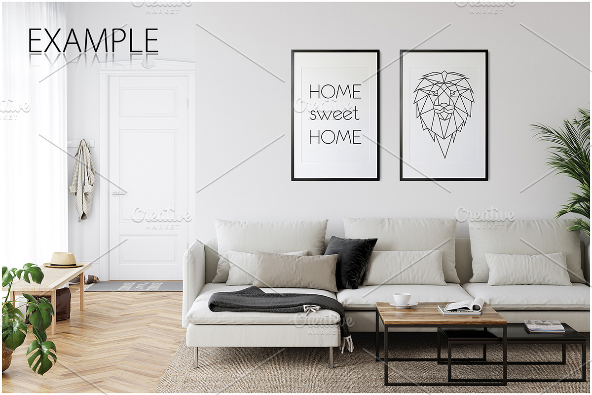 Frames & Walls Scandinavian Bundle-4, a Household Mockup by Yuri-U (Photo 18 of 38)