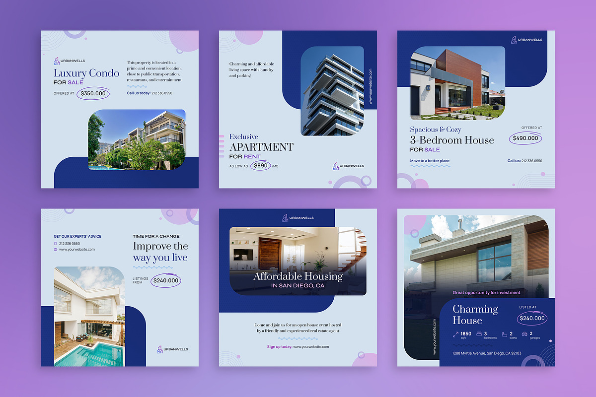 Real Estate Banner Templates, a Social Media Template by Brandify Studio (Photo 1 of 4)