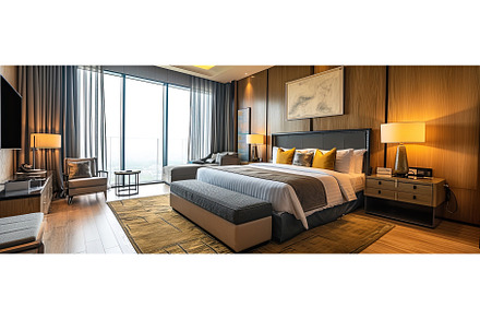 modern interior design of bedroom, an Architecture Photo by Neirfy