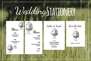 Tree Wedding Stationery, a Stationery Template by AmeliaFilippa