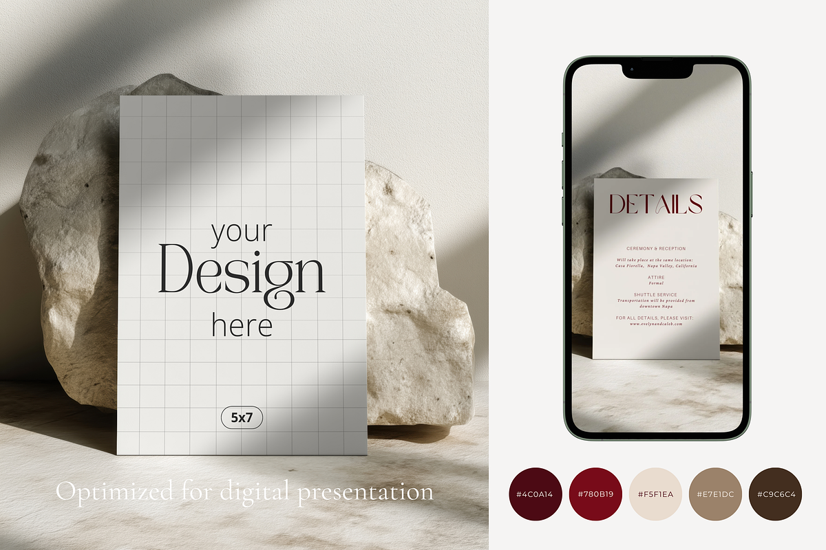 Neutral Stone 5x7 Invitation Mockup, a Product Mockup by Serenefeeling (Photo 5 of 6)