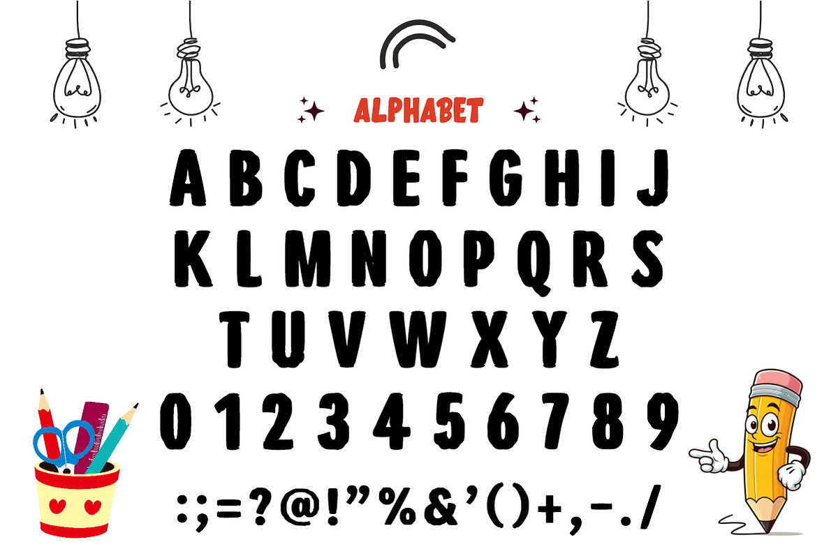 Simple Winter - Playful Comic Font, a Sans Serif Font by KiddoGlyphs Studio (Photo 4 of 4)
