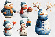 Hand Drawn Style Cartoon Snowman, a Seasonal Illustration by Rose Art (Thumbnail 3 of 4)