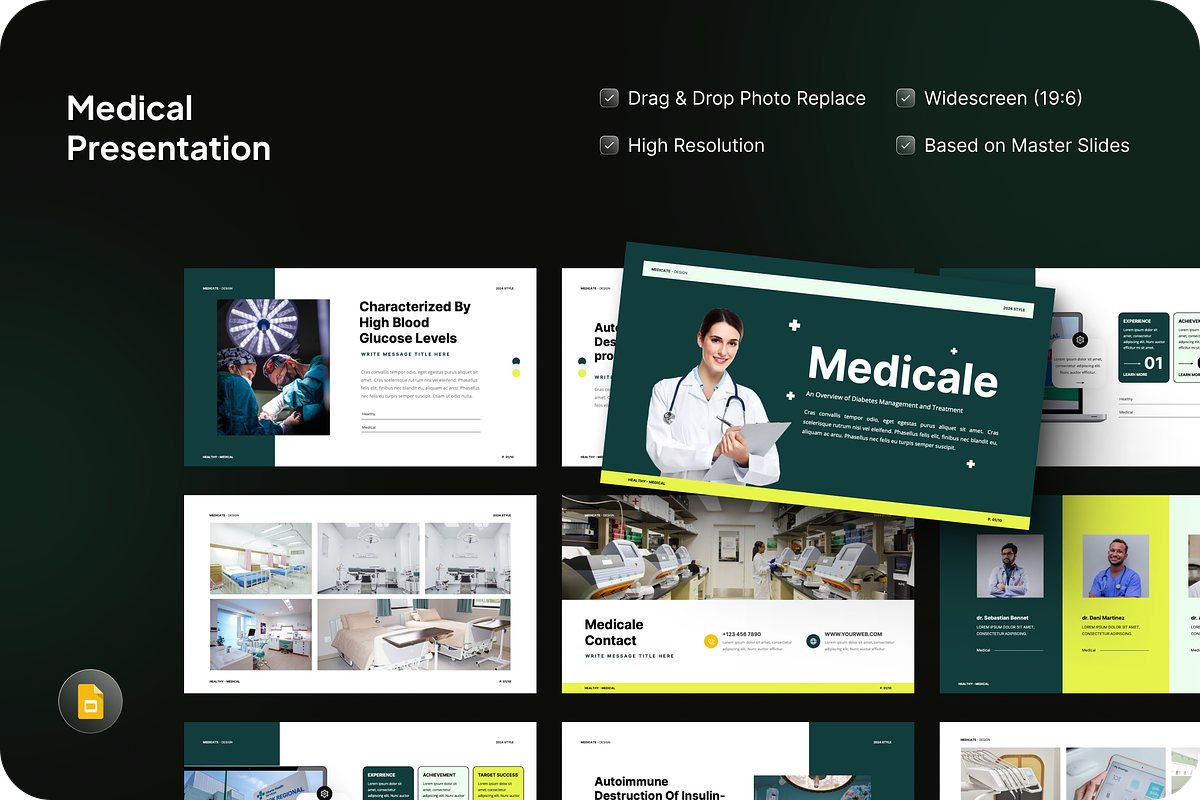 Medical Presentation Google Slide, a Presentation Template by SquidPixey (Photo 1 of 7)
