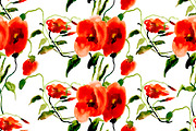 №15 Poppies red with splashes, a Decorative Illustration by Rasveta (Thumbnail 2 of 5)