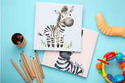 Watercolor zebra clipart, an Illustration by Idressart (Thumbnail 8 of 10)