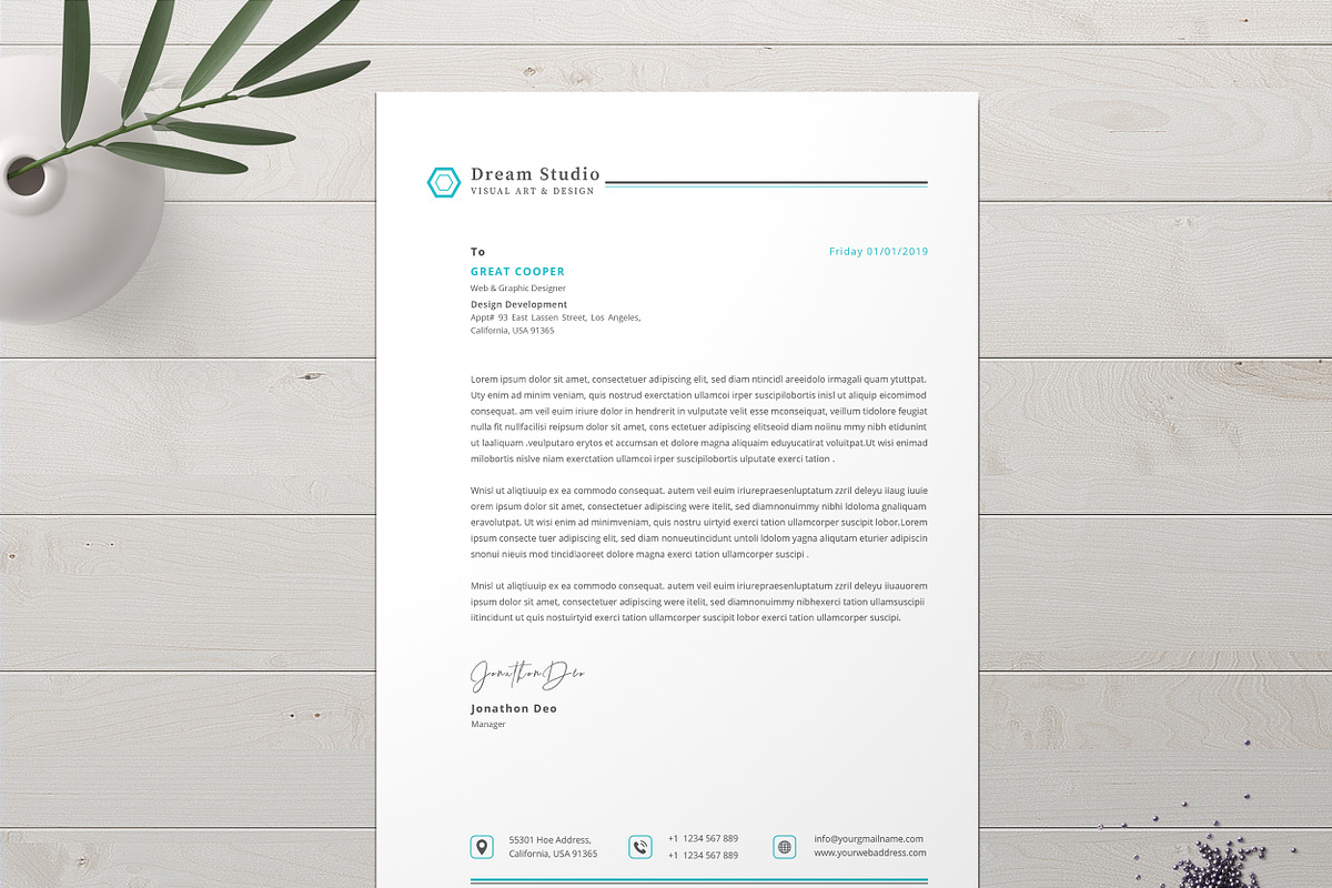 Letterhead, a Stationery Template by TelaTemplates (Photo 4 of 8)