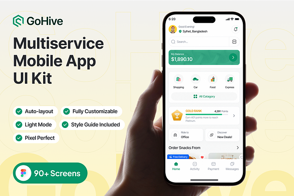 GoHive - Multiservice App UI KIT preview 8