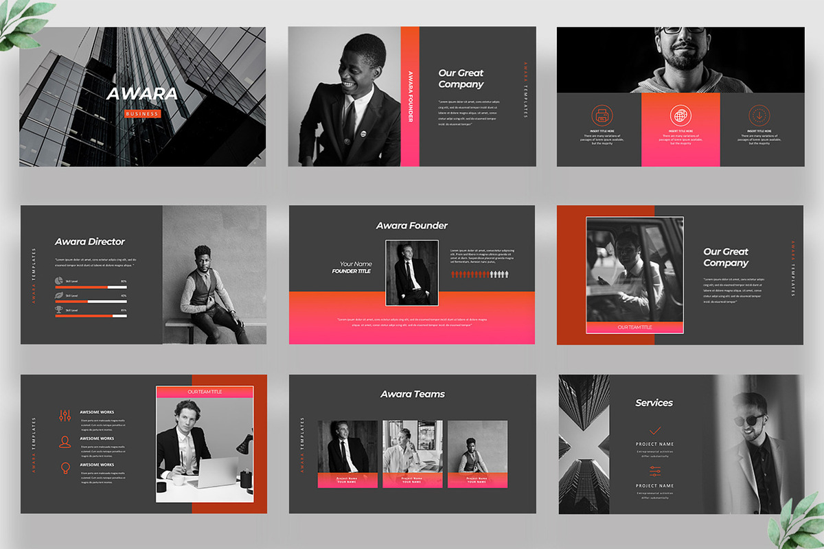 Awara Business Google Slides, a Presentation Template by Infinity Vector Studio (Photo 2 of 5)