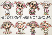 Quirky Easter Lamb Clipart Bundle, an Animal Illustration by RobertsArt (Thumbnail 3 of 5)