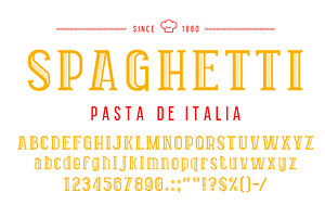 Italian Pasta Font Or Type, Typeface