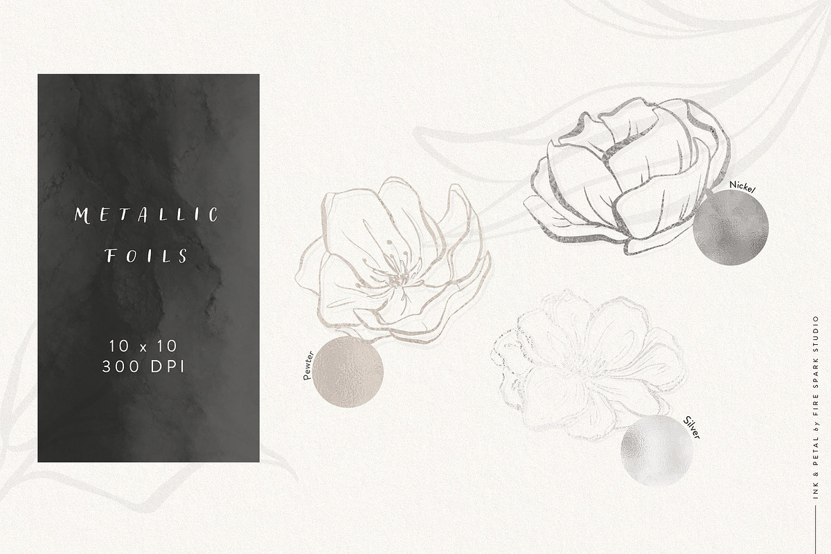 Ink and Petal Floral Vectors, an Object Graphic by Fire Spark Studio (Photo 6 of 8)