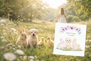 Cottage spring watercolor animals, a Decorative Illustration by ElenaPlatovaArt (Thumbnail 6 of 20)